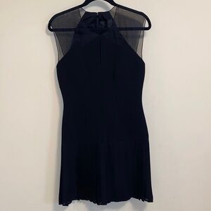 Cushnie Et Ochs Georgette Organza Keyhole Dress Black 10 NWT $1,495